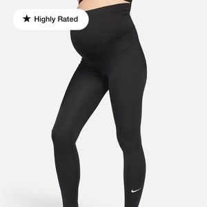 Nike One Women's High-Waisted Leggings (Maternity) Size Small Black (2-4)